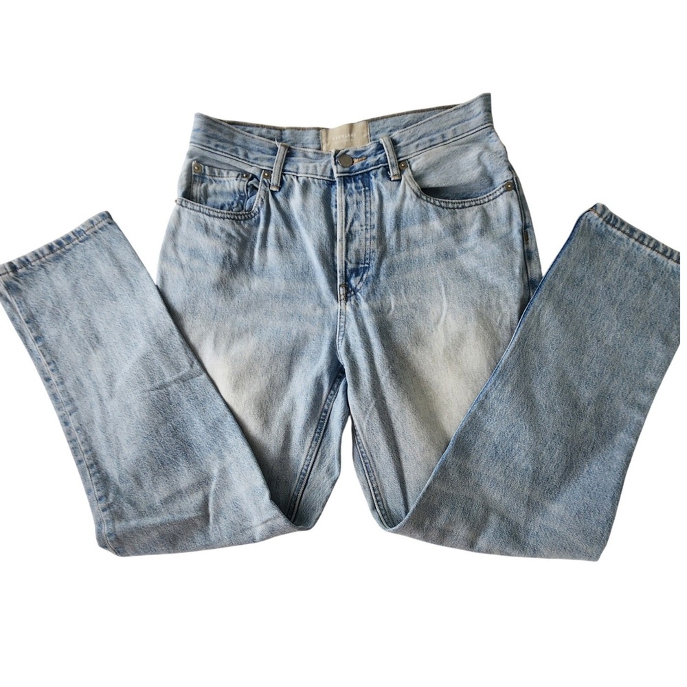 Everlane The 90s Cheeky Jean Womens 27/26 Soft Faded Button-Fly Straight Leg Y2K